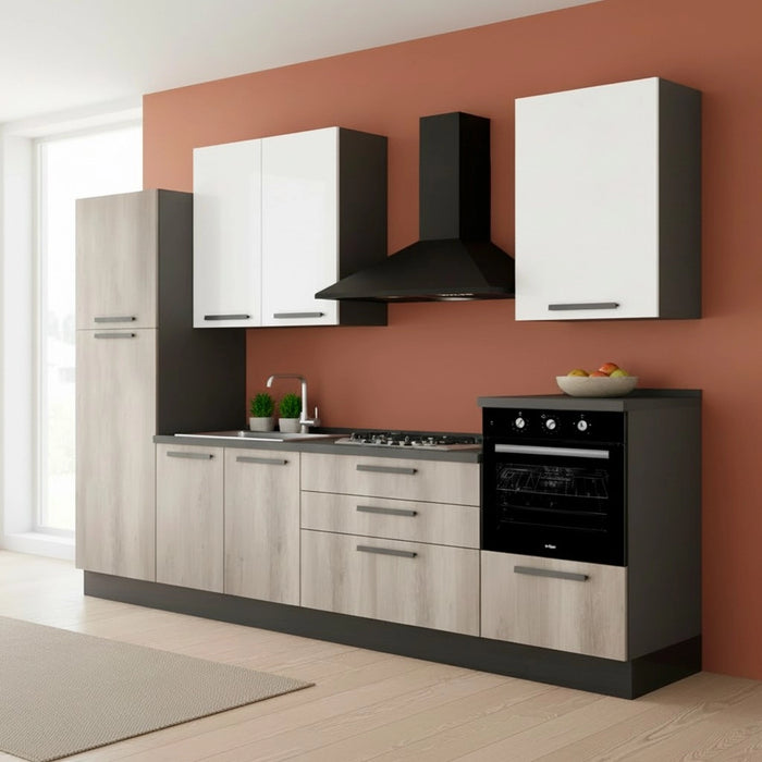 Cucina Petrol 300x216 H antracite bianco gordon