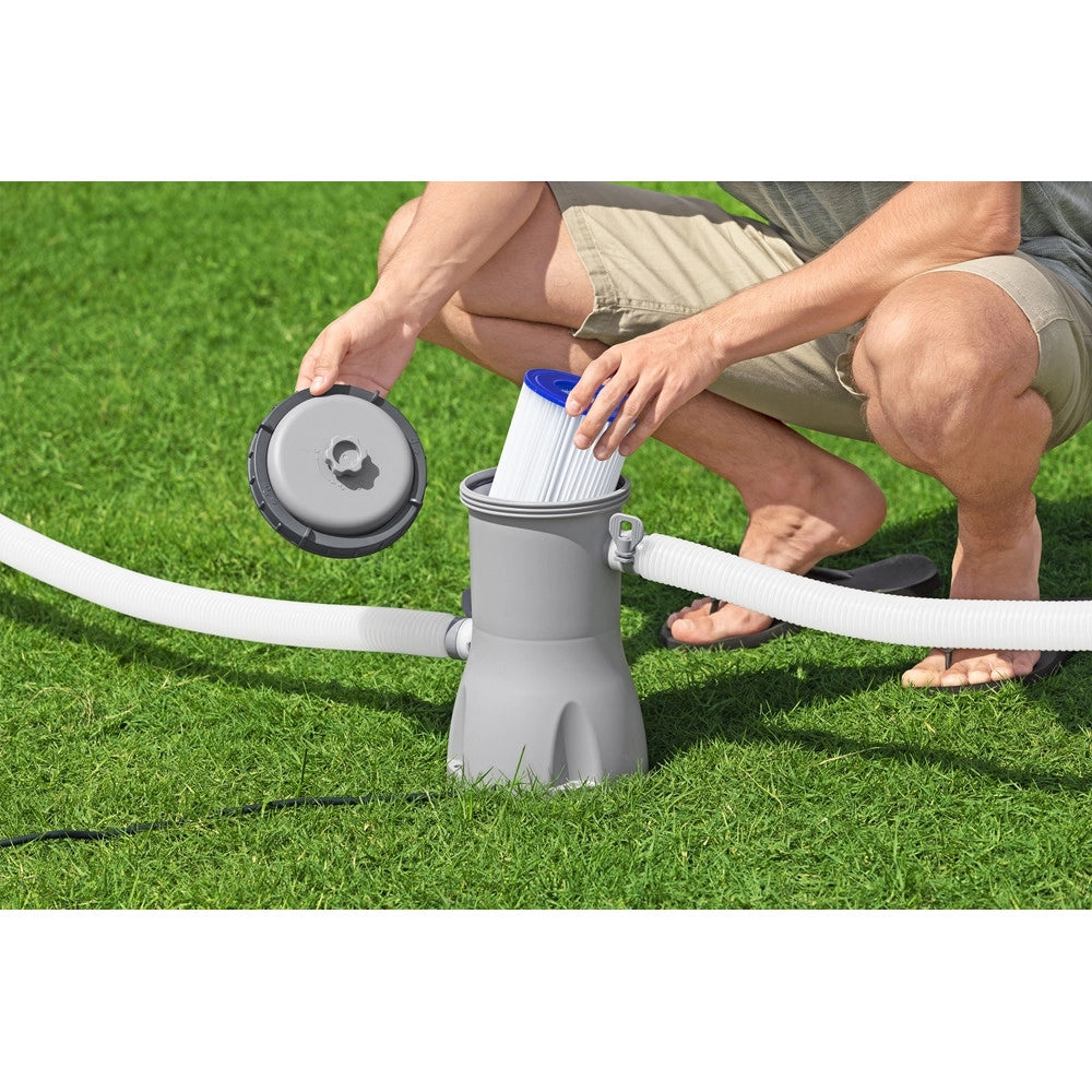 Trade Shop - Piscina Fuori Terra Rettangolare Steel Pro Max Con Struttura Pompa Filtro 488x244x122cm 56670 -