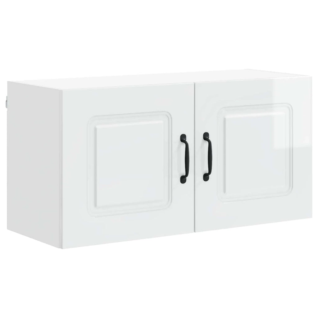 Mobile da cucina con lo scaffale-Armadio da cucina Bianco Lucido 80 x 31 x 40 cm 384268