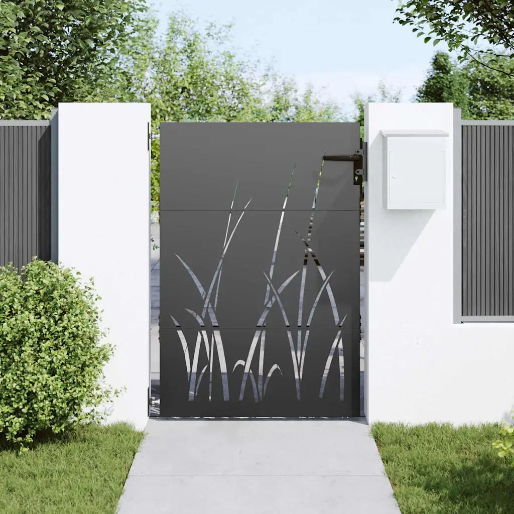 Cancello da giardino con blocco Nero 85 x 125 cm CFW7686284