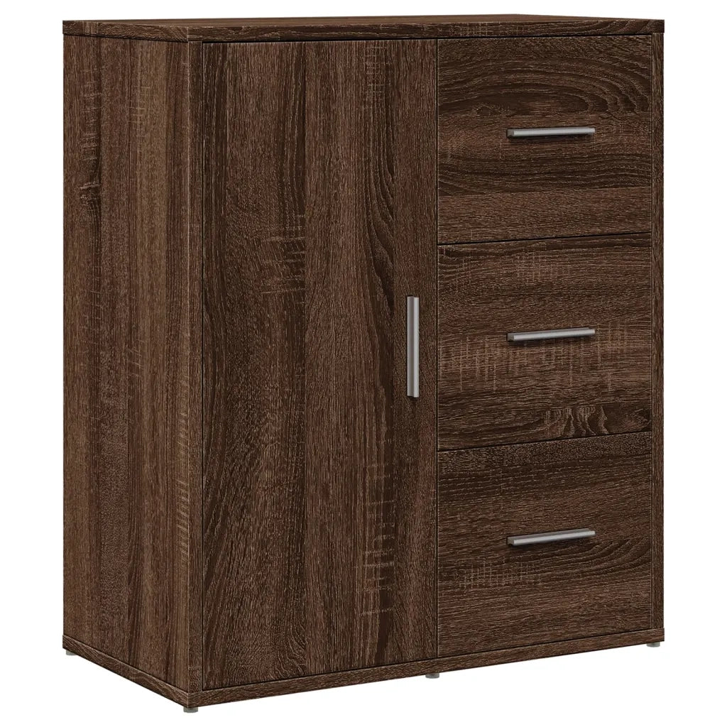 Credenza Rovere Marrone 60x31x70 cm in Legno Multistrato 840477