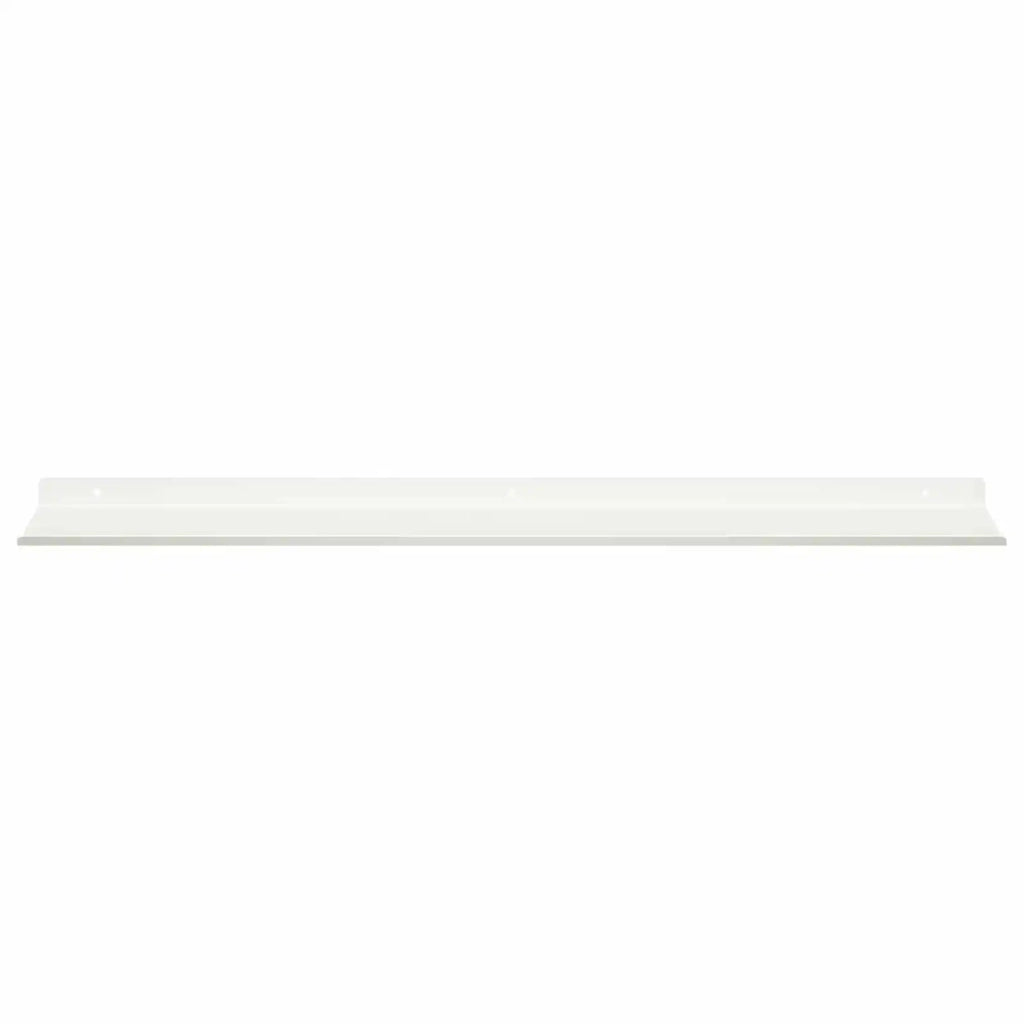4 pz Mensola | Ripiano | Scaffale sospesa Bianco 80 x 18 x 2,5 cm Acciaio