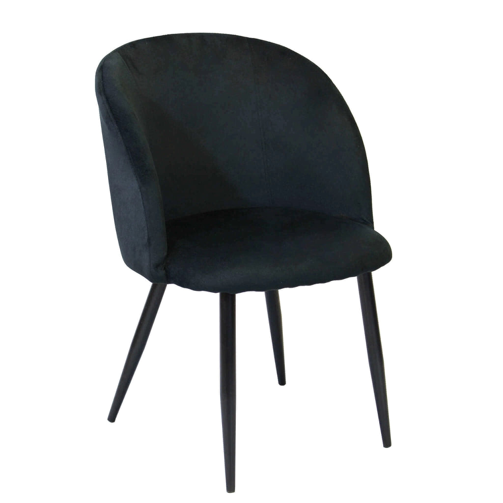 Poltrona per Sala da Pranzo in Velluto Metallo cm 50x46x83 - TIGER