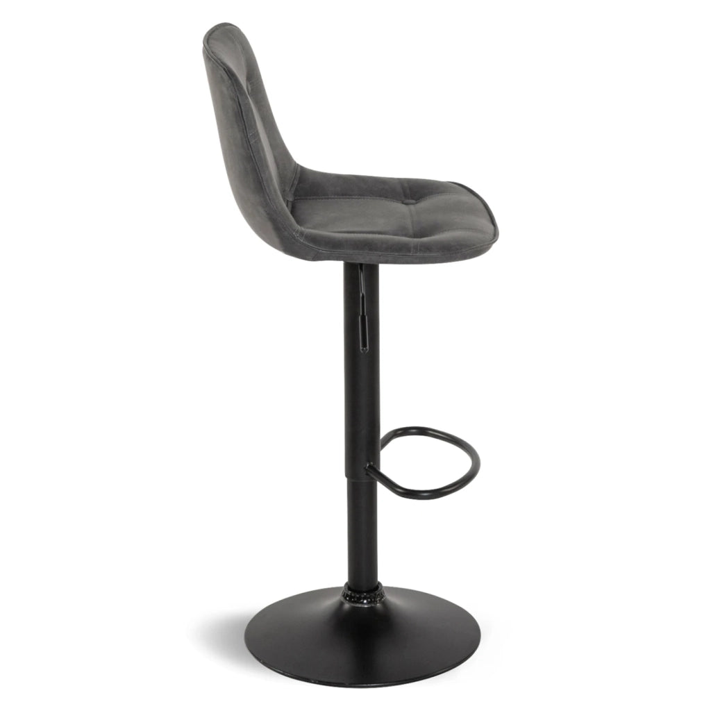 IDMarket - Set di 4 sgabelli da bar DENVER grigio vintage