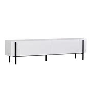 Porta TV in legno "Nexus" - 180 x 30 x 45 cm - Nero / Legno nero
