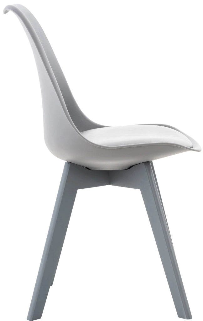 Set 4 Sedie Pranzo Linares Grigio/grigio,Plastica