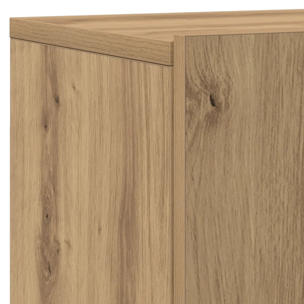 Pratico mobile porta TV a parete in legno composito con finitura naturale 60 x 30 x 41 cm legno di rovere lavorato a mano 02_0051164