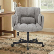 Sedia da ufficio con rotelle e braccioli pieghevoli ¨C zephmum ¨C grigio