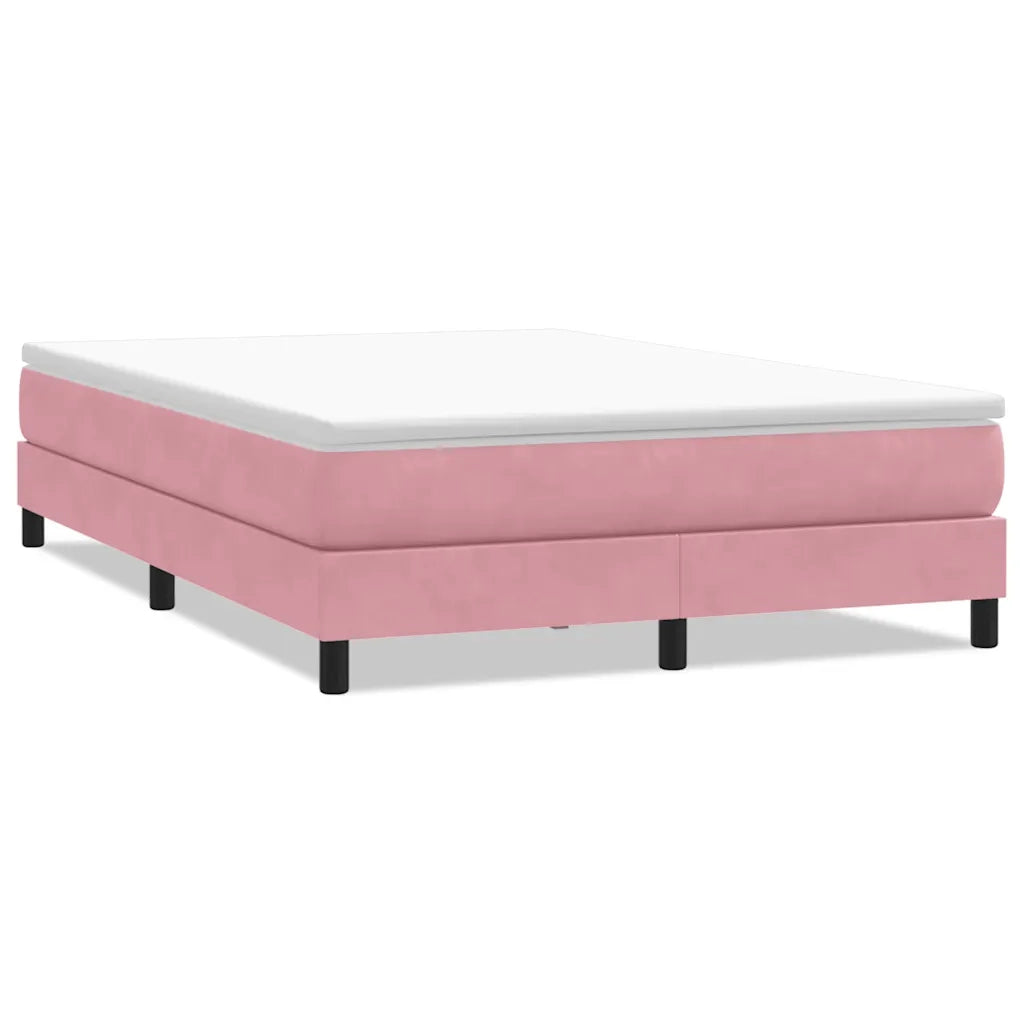 Letto a Molle senza Materasso Rosa 140x220 cm in Velluto 3315878