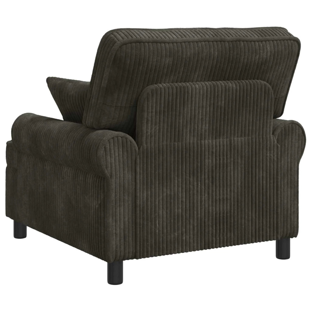 Poltrona XL con Cuscini Antracite Tessuto a 1,5 linee 42043479