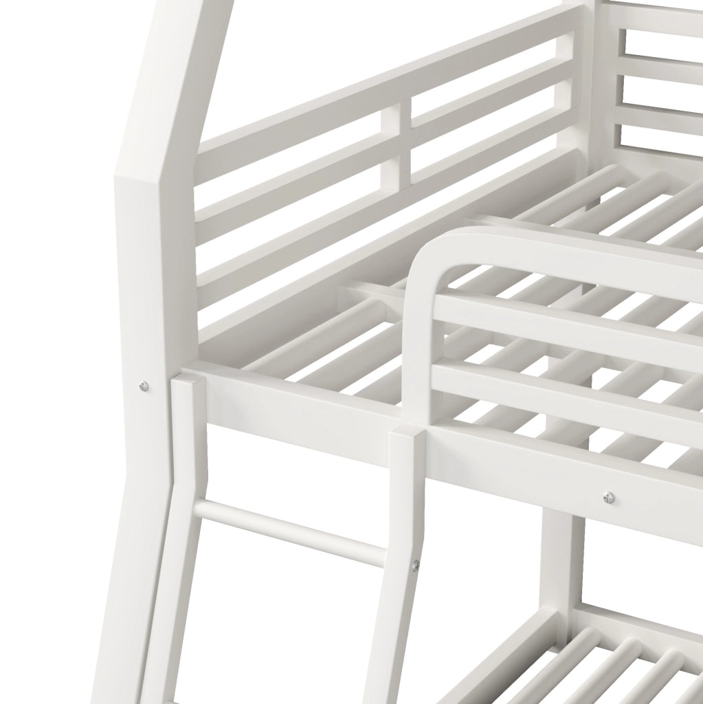 Letto a castello triplo 140x200 cm in metallo bianco