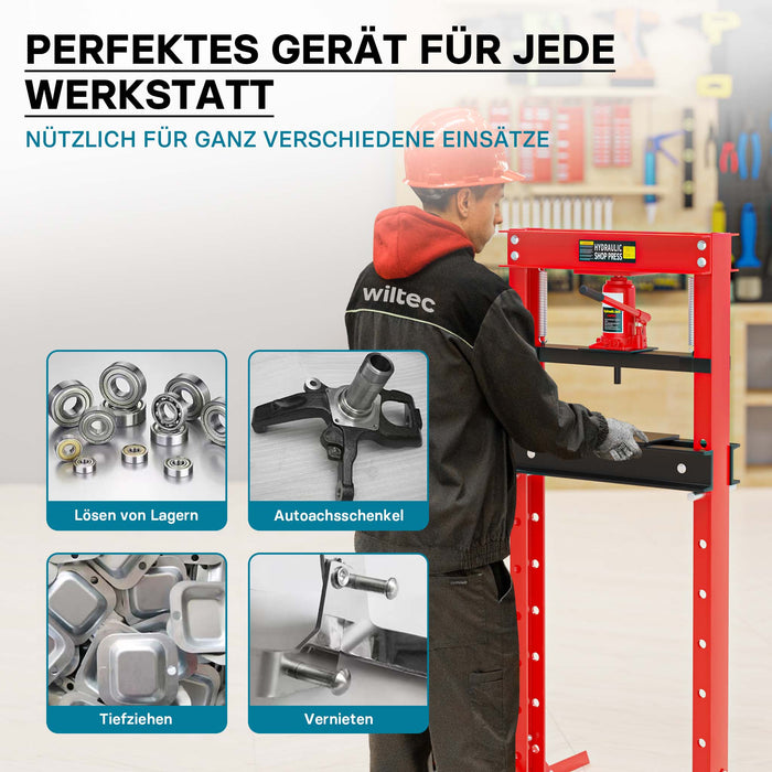 Pressa idraulica da officina 12t Pressa a telaio per cuscinetti