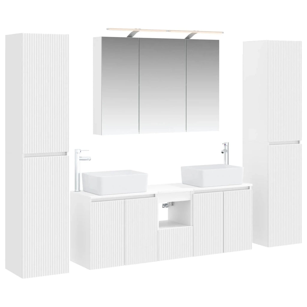 Set di mobili per il bagno 6 pcs Bianco 3407223