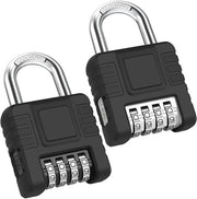 Combinazione di Slot a Due Pezzi, Slot a Sostegno Resistente con Codice di Combinazione, Apertura a Un Tocco, Slot a Combinazione a 4 Cifre, Sostegno a Sostegno Resistente per Porta, Locker - Nero e Argento