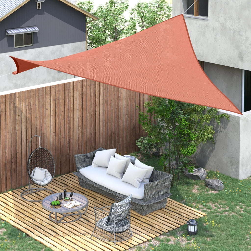 Tenda a Vela Rettangolare ¨C zephmum ¨C Rossa PE Acciaio Inox 4x6 m
