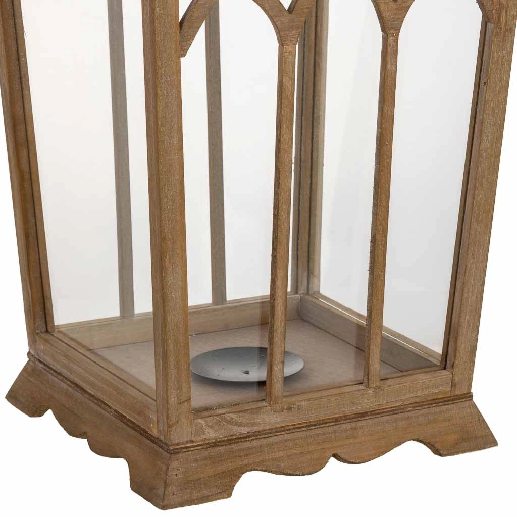 Lanterna in legno 35x35x72h cm