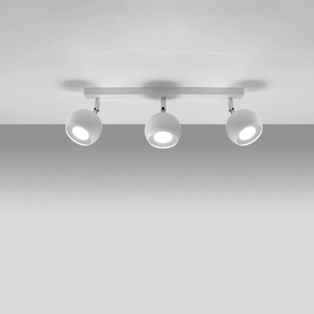 Plafoniera Pure Lume Fokumo 3 spot bianco cromo GU10