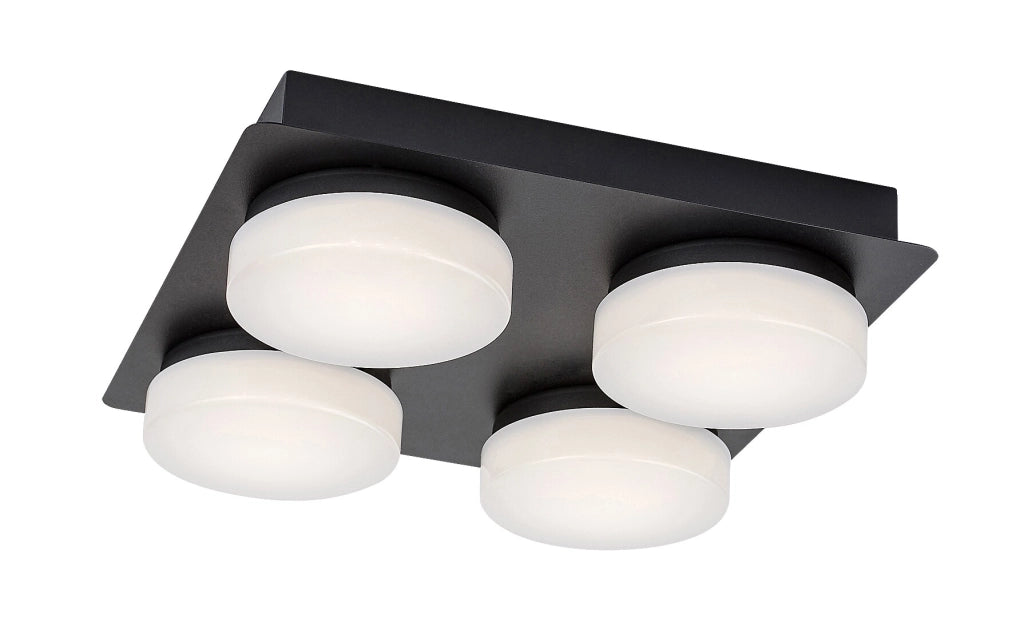 Plafoniera LED 21W nero opaco IP44 Rabalux Attichus