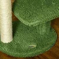 Albero per Gatti a forma di Cactus con Tiragraffi e Pallina da Gioco, 35x31x55.5 cm, Verde e Bianco