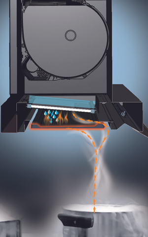 CAPPA PROFILE INCASSO cm 86 â€“ Nera -700 m3/h DRY DROP