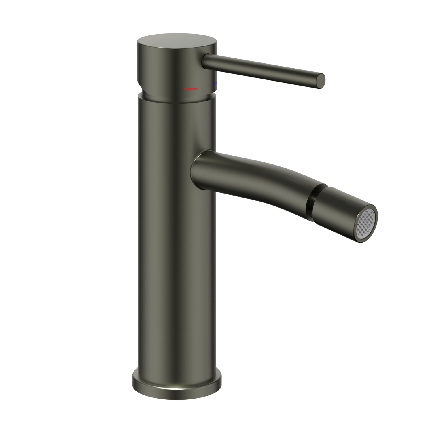 Miscelatore monocomando per bidet serie jazz installazione rapida con piletta click clack *** finitura- canna di fuci...