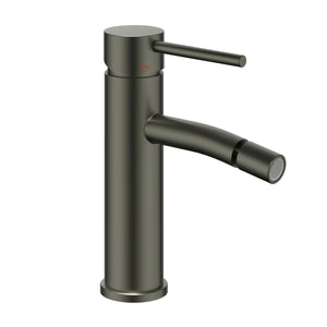 Miscelatore monocomando per bidet serie jazz installazione rapida con piletta click clack *** finitura- canna di fuci...