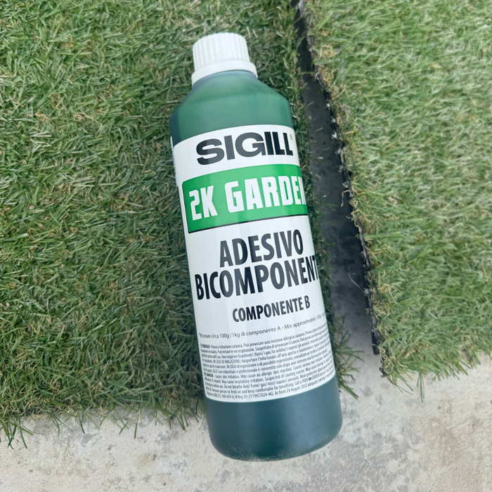 Adesivo epossi-poliuretanico bicomponente 2k garden incollaggio prati sintetici