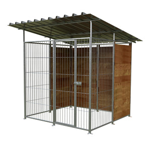 Box per cani da esterno coperto e retro in legno zincatura elettrolitica da 200x200xh180 cm