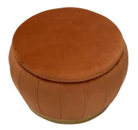 Puff Contenitore Paris Ruggine/Gold Cm Ø72X43