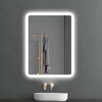 Specchio 5 mm rettangolare led interruttore touch alluminio mdf bagno *** misure 50x70 cm, tonalità standard 6000-65...