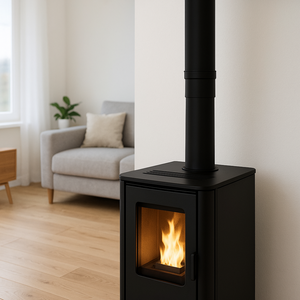 Tubo lineare arredo canale da fumo stufa a pellet sistema scarico diametro 180mm *** misura h 500 mm, confezione 1