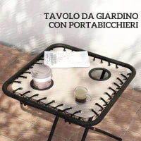 Set 2 Sedie Sdraio a Gravità Zero Pieghevoli con Schienale Regolabile e Tavolino, Beige