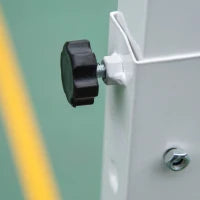 Canestro Basket per Adulti con Tabellone in PVC Regolabile 210-260cm Ruote Integrate Bianco