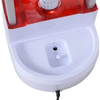 Vaporizzatore per Abiti 1950 W con Tavola da Stiro Integrata, Serbatoio d'Acqua da 2 L, Asta Telescopica, Guanto, Gruccia, Rosso
