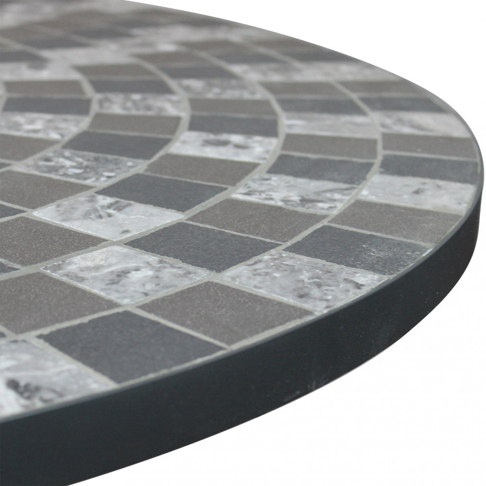 Tavolo Ceramica E Ferro Verniciato Rotondo Zefiro Ø 110 Cm