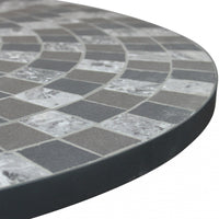 Tavolo Ceramica E Ferro Verniciato Rotondo Zefiro Ø 110 Cm