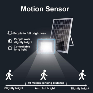 Proiettore led con pannello solare serie light on programmabile con telecomando *** potenza 400w, confezione 1