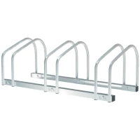 Rastrelliera Portabiciclette Parcheggio per 3 Biciclette in Acciaio, 76x33x27 cm, Argento