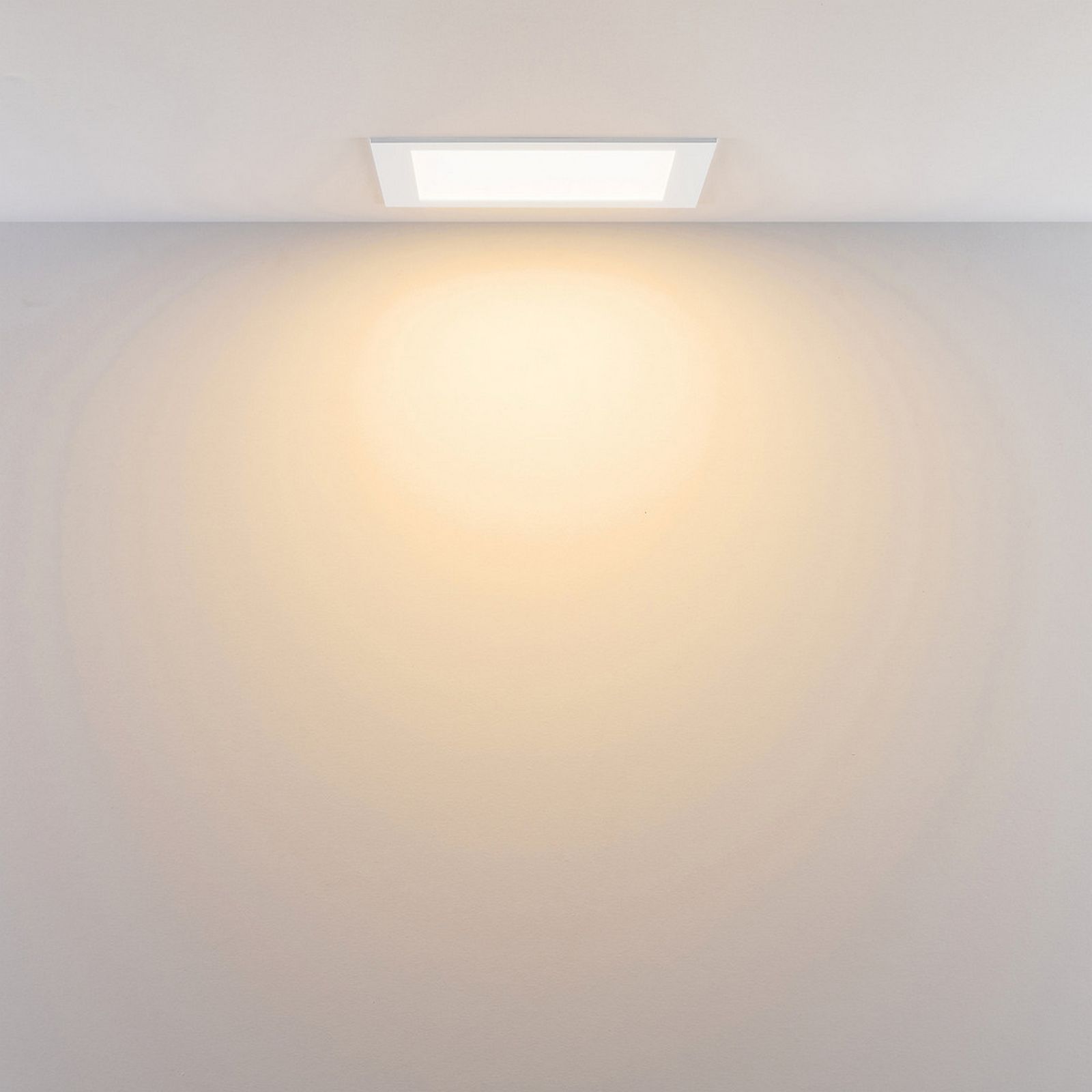 Faretto LED incasso pannello quadrato slim DMX RGB multicolore luce calda 24V impermeabile cromoterapia box doccia bagno 23W foro 155x155