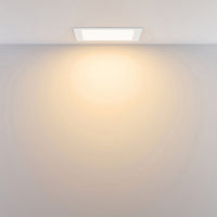 Faretto LED incasso pannello quadrato slim DMX RGB multicolore luce calda 24V impermeabile cromoterapia box doccia bagno 23W foro 155x155