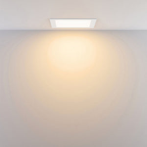 Faretto LED incasso pannello quadrato slim DMX RGB multicolore luce calda 24V impermeabile cromoterapia box doccia bagno 23W foro 155x155