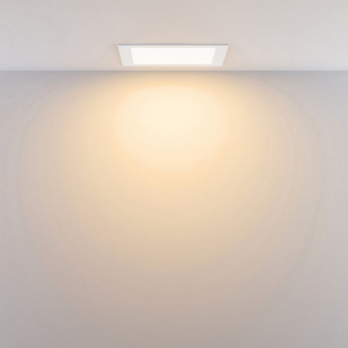 Faretto LED incasso pannello quadrato slim DMX RGB multicolore luce calda 24V impermeabile cromoterapia box doccia bagno 23W foro 155x155