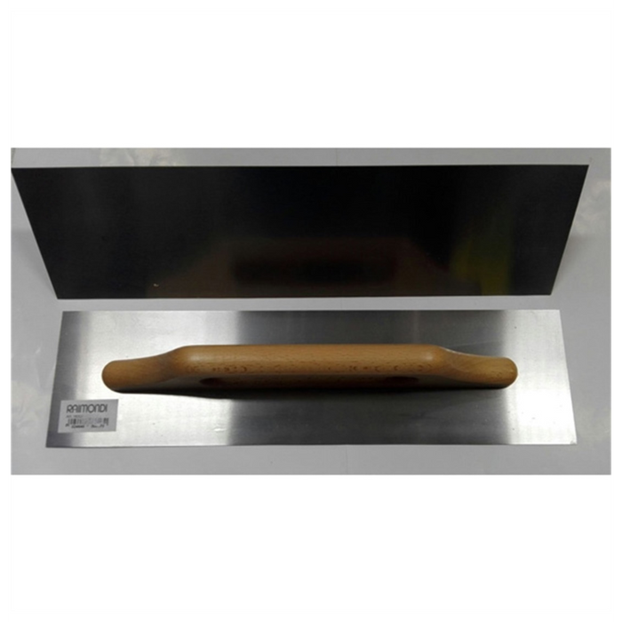 Frattone acciaio liscio rettangolare 48x13cm impugnatura legno 10x10mm raimondi