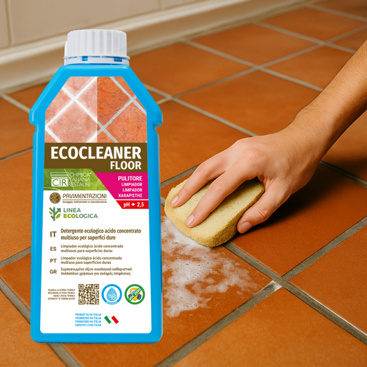 Detergente ecologico sporco ostinato residui posa superfici dure ecocleaner floor *** formato 1 lt, confezione 1