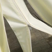 Gazebo da Giardino 4x3m con Zanzariera, Tende e Doppio Tetto in Alluminio e Poliestere, Crema