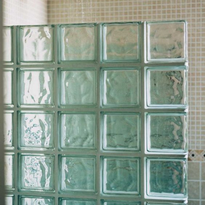 Vetromattone effetto ondulato diffusione luce modello agua 190 x 190 x 80 mm *** colore- trasparente caribe, confezio...