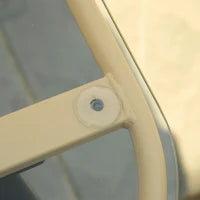 Set da Giardino 4 Pezzi con 2 Sedie da Giardino, Divanetto 2 Posti e Tavolino Basso, Naturale e Crema