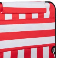 Set 2 Lettini Spiaggia Pieghevoli con Schienale Regolabile a 5 Livelli e Borsa, Rosso