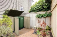 Porta Attrezzi da Giardino Store-It-Out Arc, 1200L, Effetto Legno, Beige, 145,5x82x125H cm