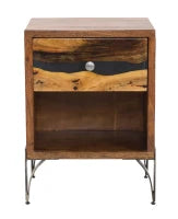 Comodino Mustang Cm 44X40X60 (Legno Di Acacia Nilotica)